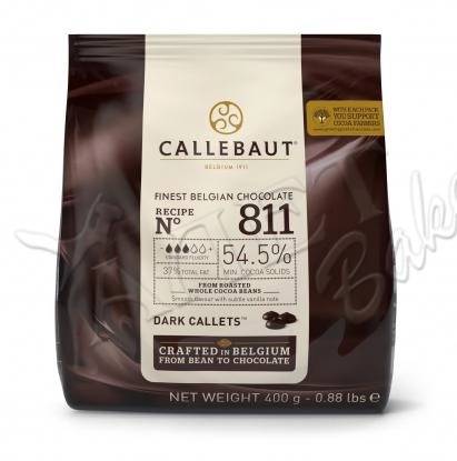 Шоколад Callebaut Темный в галетах, 54,5% какао,0,4 кг