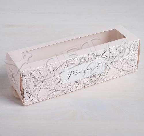 Коробочка для макаронс "Present", 18х5,5х5,5см