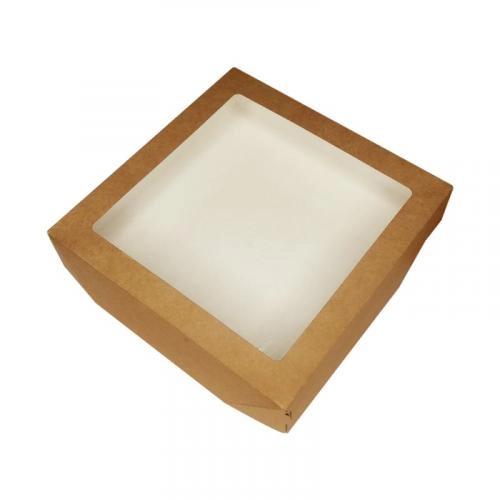 Кондитерская коробка с окошком 20х20х4,5 см (25 шт) 