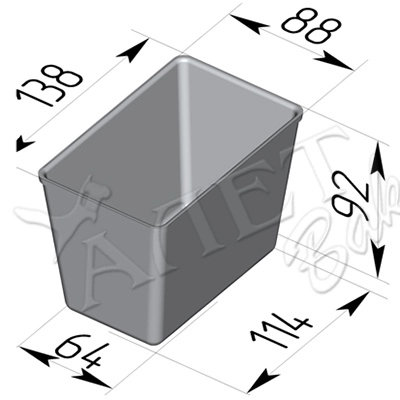 Форма для хлеба  алюминиевая  (138х88х92 мм)