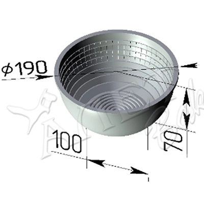 Форма круглая для расстойки  17 Р  (190 х 100 х 70 мм)