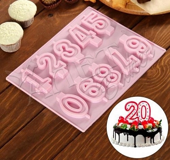 Форма для выпечки "Цифры", 10 ячеек