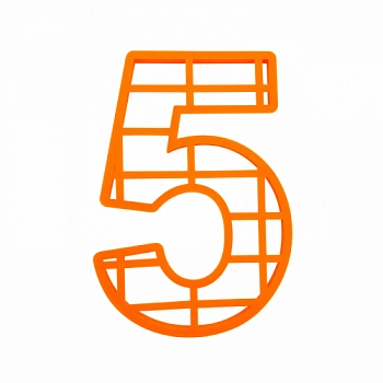 Форма для торта цифра "5"
