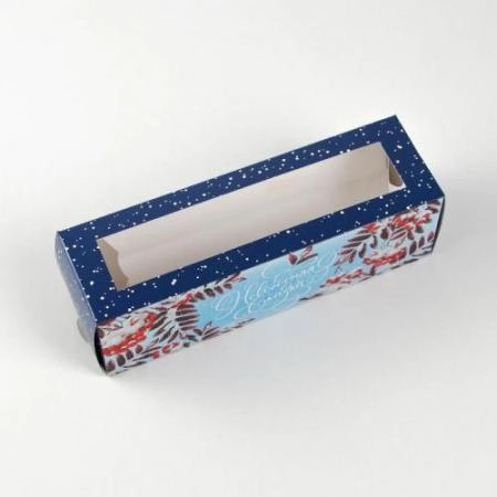 Коробочка для макаронс "Ветки рябины", 18х5,5х5,5см