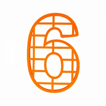 Форма для торта цифра "6"