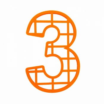 Форма для торта цифра "3"