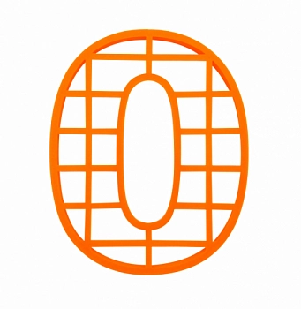 Форма для торта цифра "0"