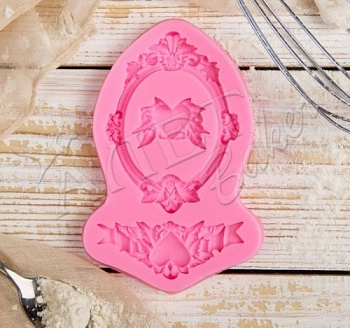 Молд "Сердца, рамка. лепнина" 12,5х8,2х1,1 см