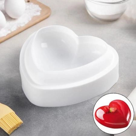 Форма силиконовая 3D "Сердце" 17х17х5,5 см