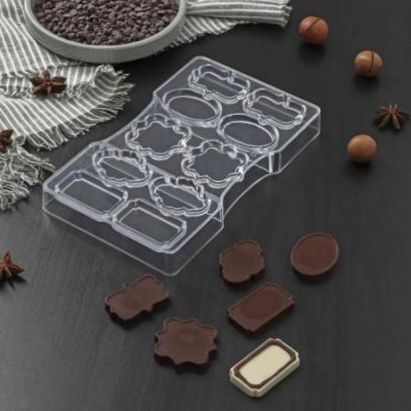 Форма для шоколада "Рамочки", 10 ячеек