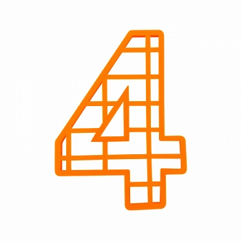 Форма для торта цифра "4"