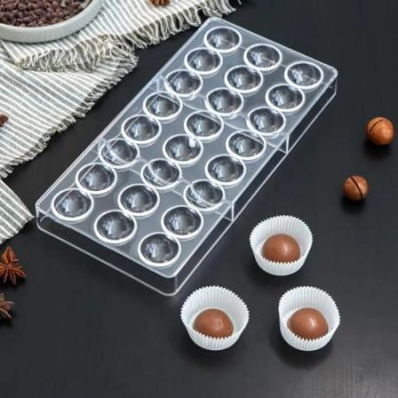 Форма для конфет "Полусферы", 24 ячейки