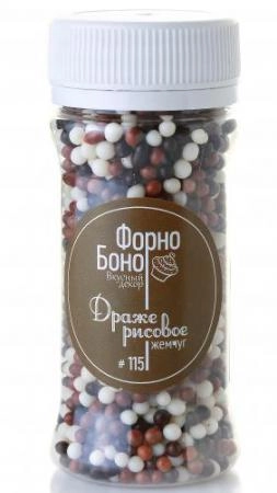 Посыпка кондитерская "Форно боно", вкусный декор микс №115, 50 гр