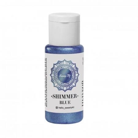Водорастворимый перламутровый краситель "SHIMMER" Синий , 20 мл