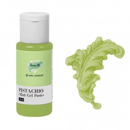 Водорастворимая пищевая гуашь MATT GEL PASTE PISTACHIO (Фисташка) 30 мл