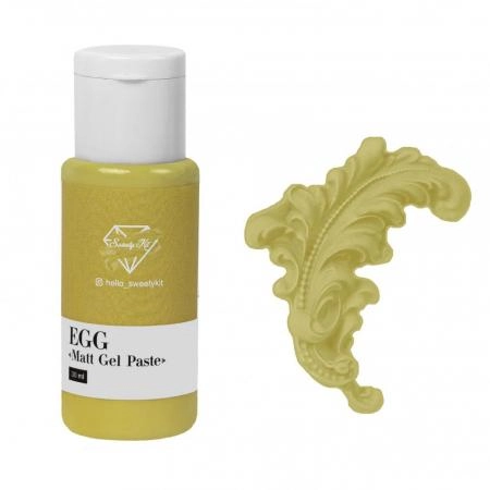 Водорастворимая пищевая гуашь MATT GEL PASTE EGG YELLOW (Яичный) 30 мл 