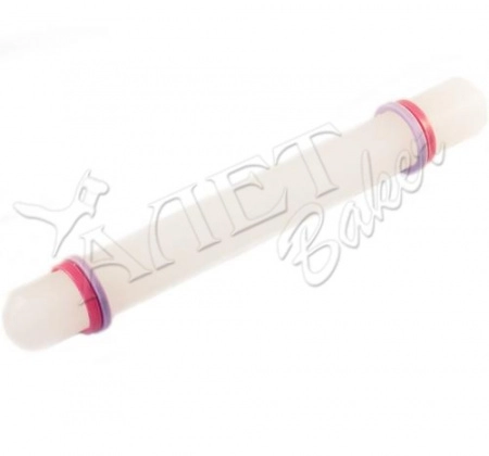 Скалка кондитерская с ограничителями,  21 см