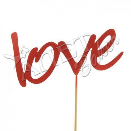 Топпер "Love" красный